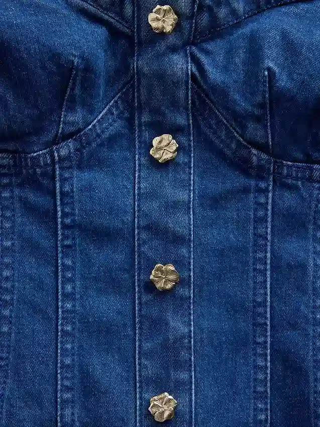 Atelier Ndigo imzalı GAP × Hfr Denim Korsaj Üst
