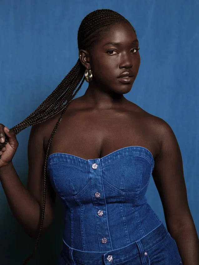 Atelier Ndigo imzalı GAP × Hfr Denim Korsaj Üst