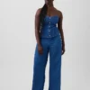 Atelier Ndigo imzalı GAP × Hfr Yüksek Bel Pintuck Stride Geniş Paça Jean'ler