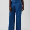 Atelier Ndigo imzalı GAP × Hfr Yüksek Bel Pintuck Stride Geniş Paça Jean'ler