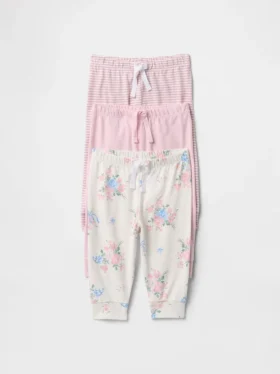 Baby First Favorites Organik Pamuklu Çekip Giyilen Pantolonlar (3'lü Paket)