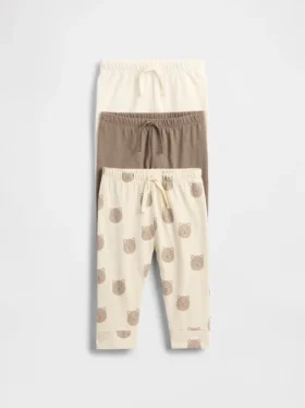 Baby First Favorites Organik Pamuklu Çekip Giyilen Pantolonlar (3'lü Paket)