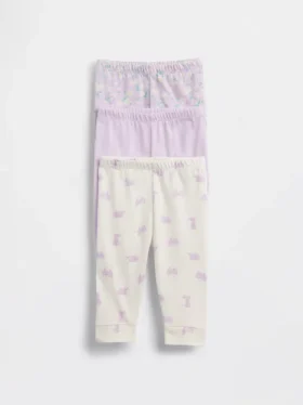 Baby First Favorites Organik Pamuklu Çekip Giyilen Pantolonlar (3'lü Paket)