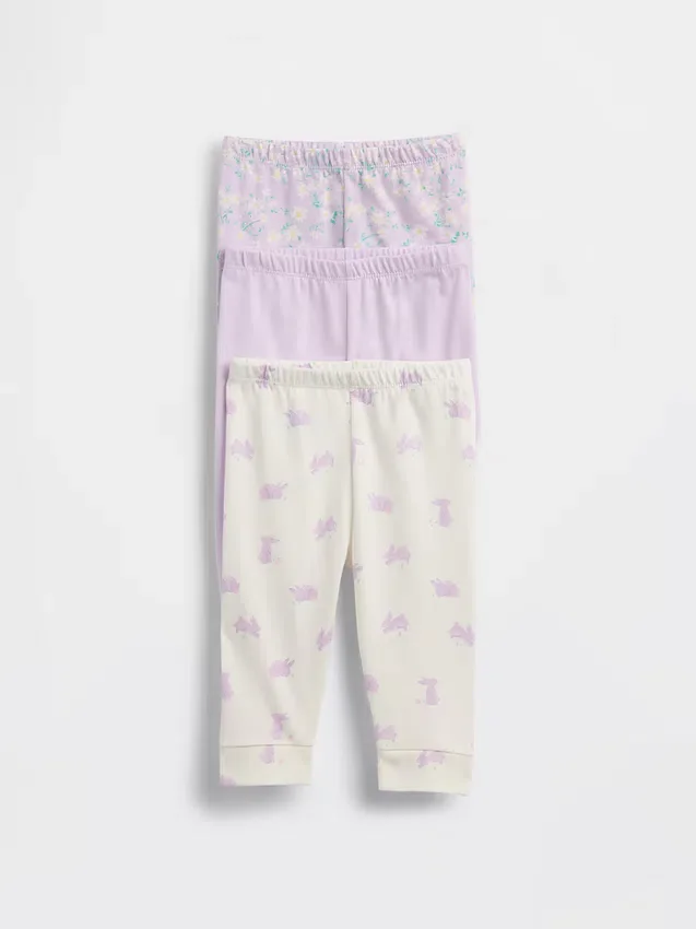 Baby First Favorites Organik Pamuklu Çekip Giyilen Pantolonlar (3'lü Paket)