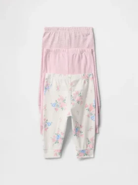Baby First Favorites Organik Pamuklu Çekip Giyilen Pantolonlar (3’lü Paket)