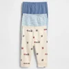 Baby First Favorites Organik Pamuklu Çekip Giyilen Pantolonlar (3'lü Paket)