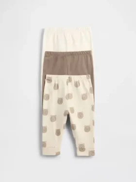 Baby First Favorites Organik Pamuklu Çekip Giyilen Pantolonlar (3’lü Paket)