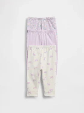 Baby First Favorites Organik Pamuklu Çekip Giyilen Pantolonlar (3’lü Paket)