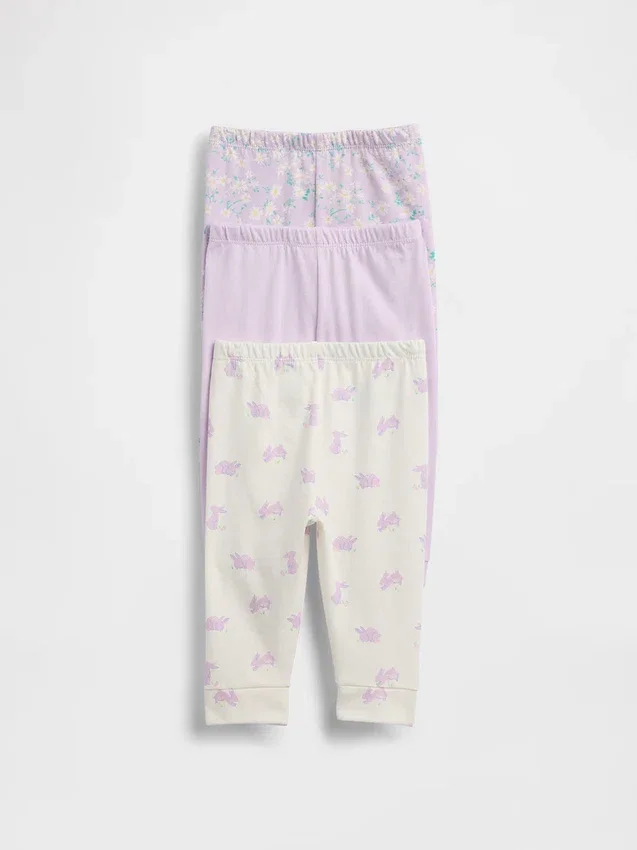 Baby First Favorites Organik Pamuklu Çekip Giyilen Pantolonlar (3'lü Paket)