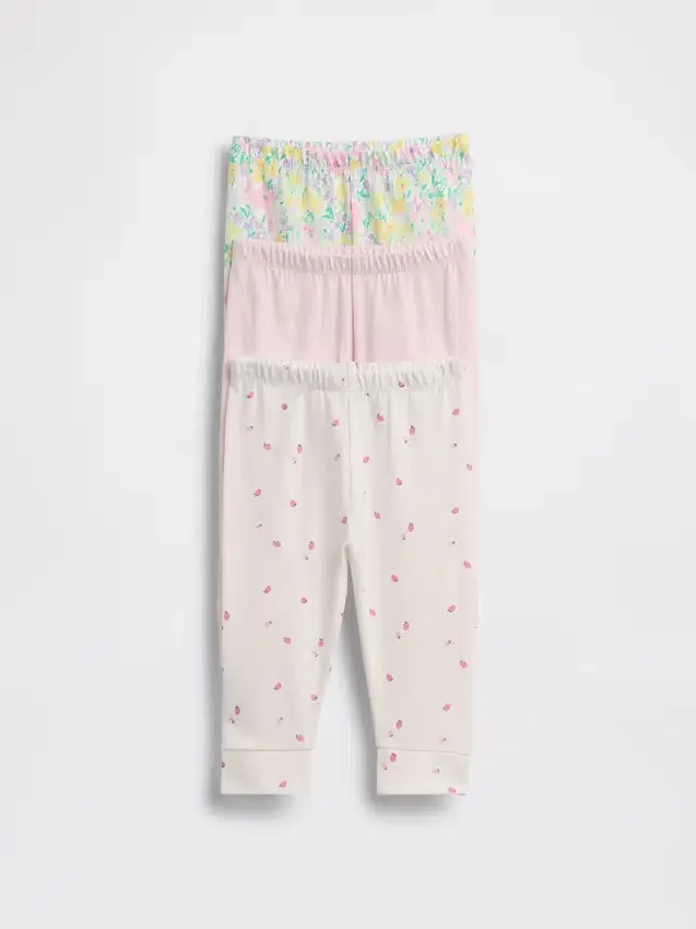 Baby First Favorites Organik Pamuklu Çekip Giyilen Pantolonlar (Çoklu Paket)