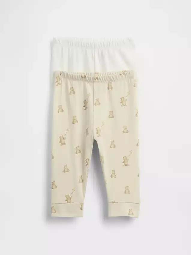 Baby First Favorites Organik Pamuklu Çekip Giyilen Pantolonlar (Çoklu Paket)