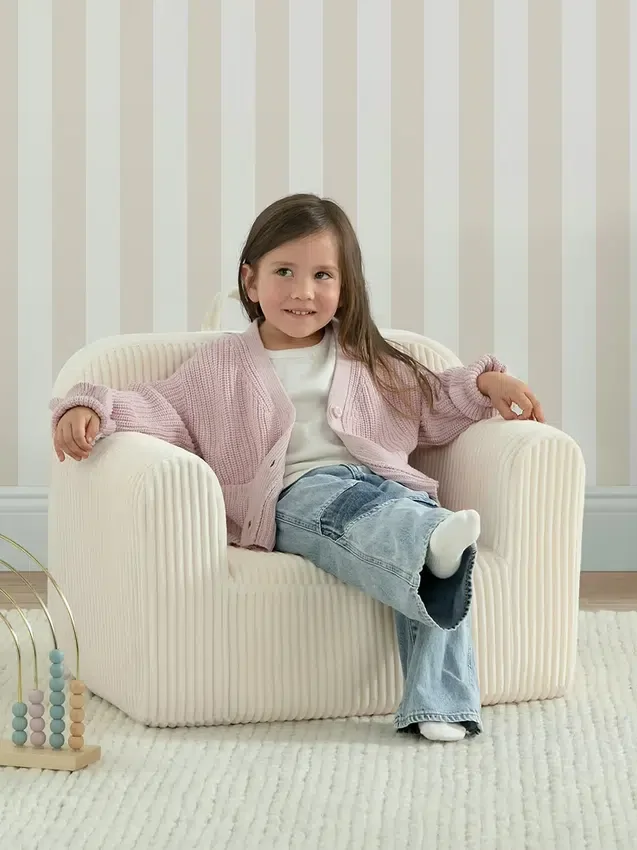 babyGap Nervürlü Kadife Logo Köpük Sandalye