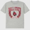 Ball State Üniversitesi Laurels Koyu Renkli Grafik Tişört