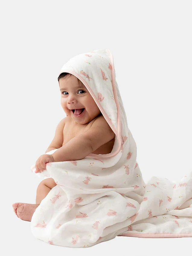 Bamboo Little Bunny Kapüşonlu Havlu Seti
