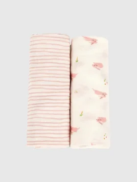 Bambu Küçük Tavşan ve Pembe Dalga Kundak Seti