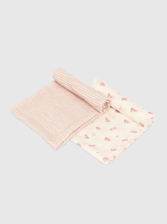 Bambu Küçük Tavşan ve Pembe Dalga Kundak Seti