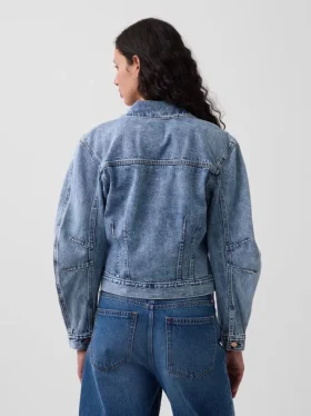 Barrel-Sleeve Icon Denim Ceket