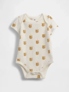 Bebeğin İlk Favorileri Organik Pamuklu Brannan Bear Çıtçıtlı Body