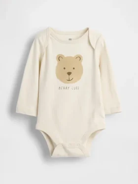 Bebeğin İlk Favorileri Organik Pamuklu Desenli Çıtçıtlı Body