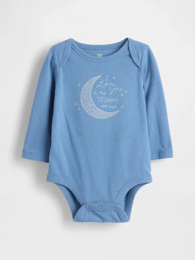 Bebeğin İlk Favorileri Organik Pamuklu Desenli Çıtçıtlı Body