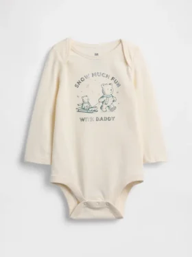Bebeğin İlk Favorileri Organik Pamuklu Desenli Çıtçıtlı Body