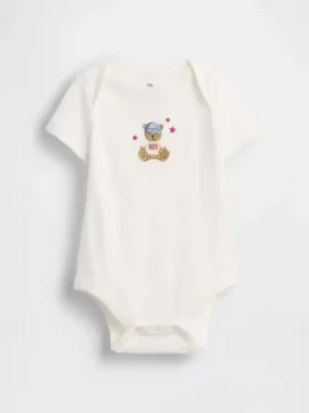 Bebeğin İlk Favorileri Organik Pamuklu Desenli Çıtçıtlı Body