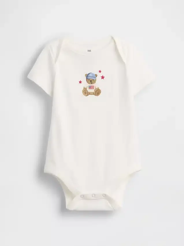 Bebeğin İlk Favorileri Organik Pamuklu Desenli Çıtçıtlı Body