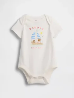 Bebeğin İlk Favorileri Organik Pamuklu Desenli Çıtçıtlı Body