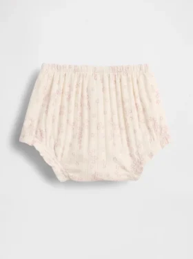 Bebeğin İlk Favorileri Pointelle Rib Çiçek Desenli Bloomers