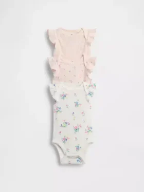 Bebeğin İlk Favorileri Tinyrib Fırfırlı Çıtçıtlı Body (3'lü Paket)