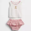 Bebek Brannan Bear Tank Top ve Ekose Etek-Şort Seti
