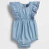 Bebek Delikli Denim Tulum