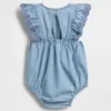 Bebek Delikli Denim Tulum