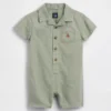 Bebek Denim Cepli Kısa Tulum