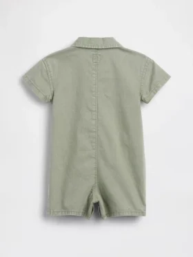 Bebek Denim Cepli Kısa Tulum