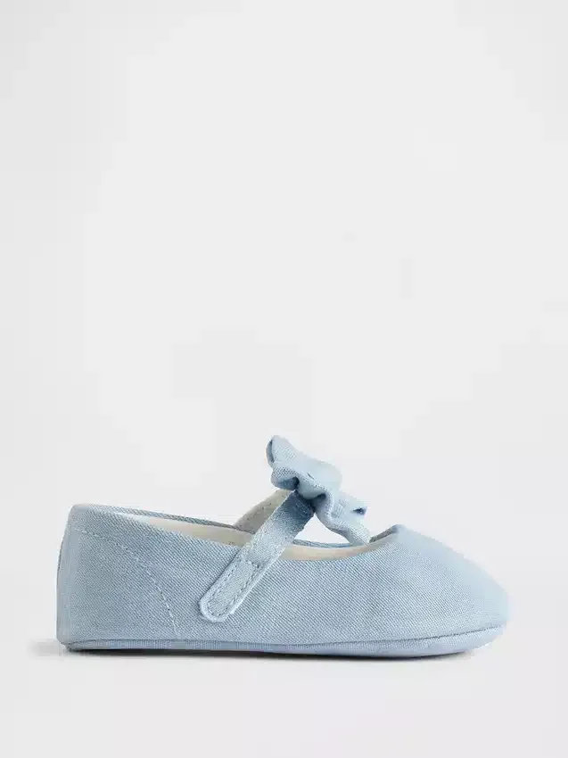 Bebek Denim Fiyonklu Mary Jane Ayakkabılar