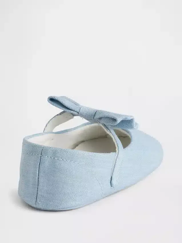 Bebek Denim Fiyonklu Mary Jane Ayakkabılar