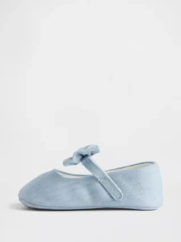 Bebek Denim Fiyonklu Mary Jane Ayakkabılar