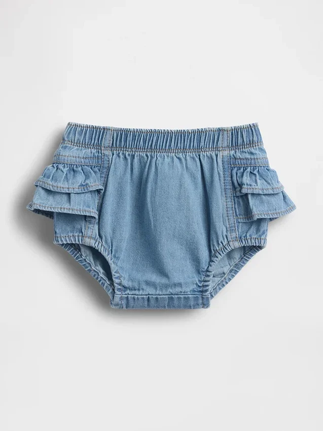 Bebek Denim Fırfırlı Bloomers
