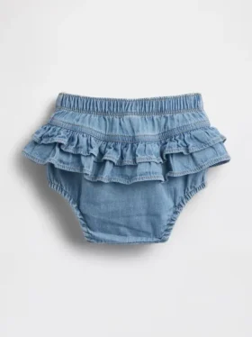 Bebek Denim Fırfırlı Bloomers