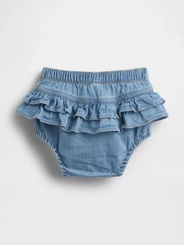 Bebek Denim Fırfırlı Bloomers