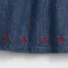 Bebek Denim Fırfırlı Yaka Elbise