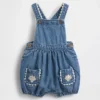 Bebek Denim Kabuklu Cepli Balon Tulum