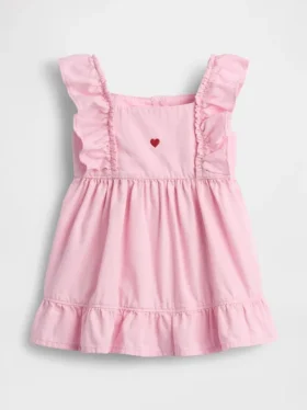 Bebek Denim Kalpli Elbise