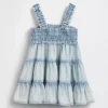 Bebek Denim Katlı Elbise