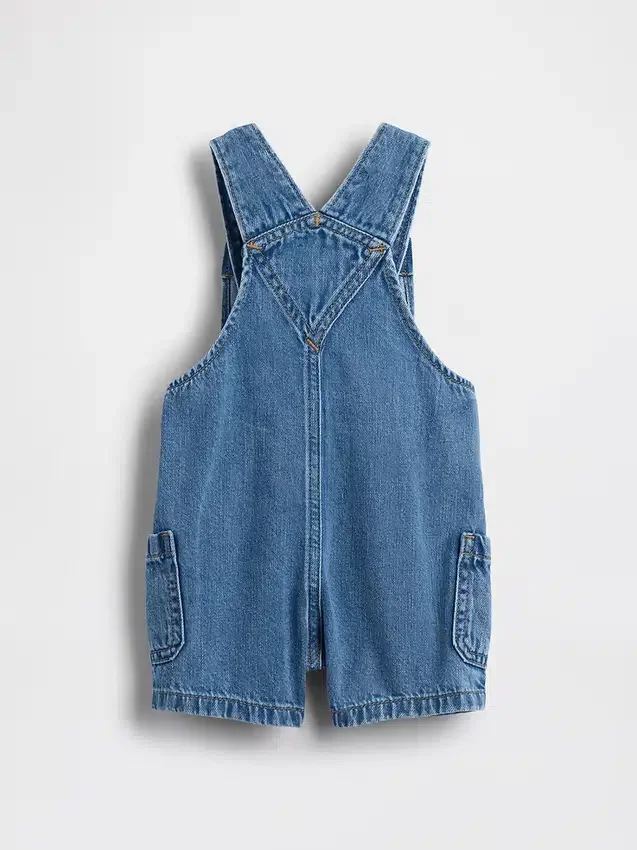 Bebek Denim Şortlu Tulum