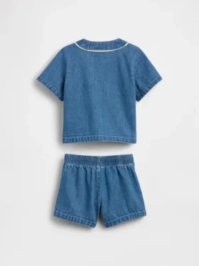 Bebek Denim Varsity Kombin Seti