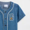 Bebek Denim Varsity Kombin Seti