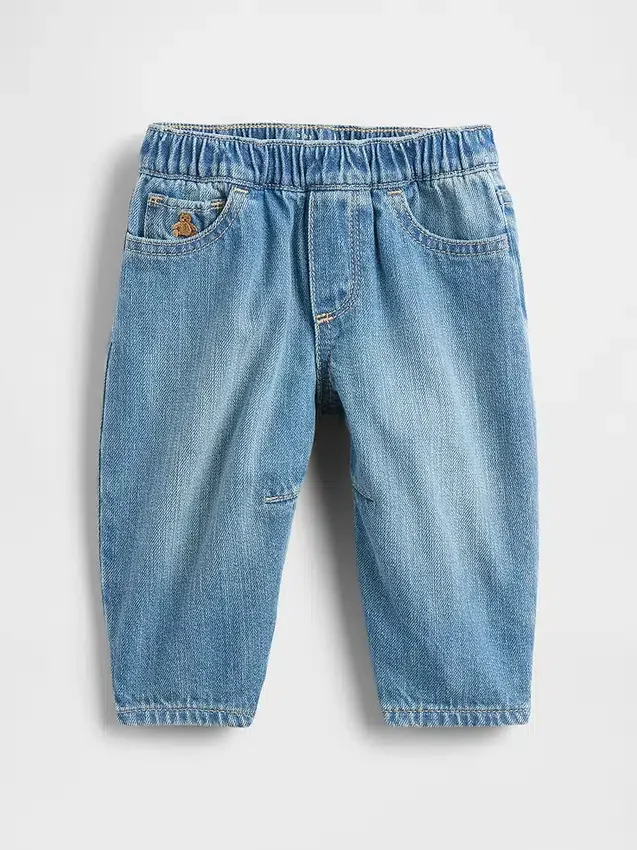 Bebek Çekip Giyilebilir Geniş Paça Jean'ler