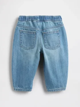 Bebek Çekip Giyilebilir Geniş Paça Jean’ler